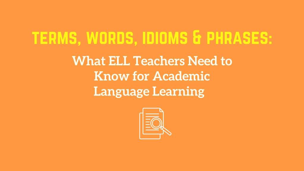 academic content learning and academic language learning for ELLS