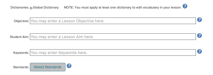 lesson objective example